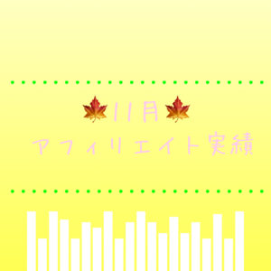 11月アフィリエイト成果報告